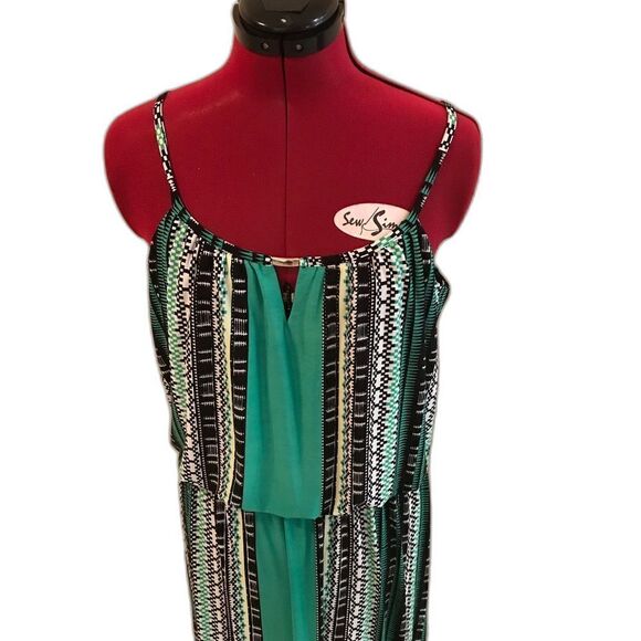 Style & Co Dress Women's Size Medium Multi-Colored Print Keyhole Cutout - Picture 2 of 8